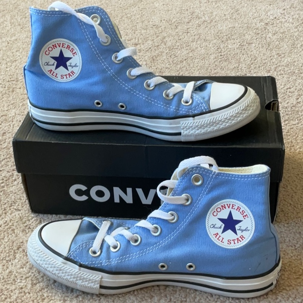 Pioneer blue high top converse